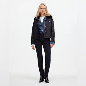 Madewell The Petite Perfect Vintage Jean in Black Frost Wash